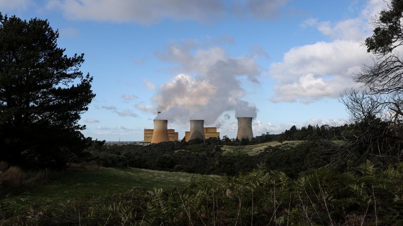 Emissions rise from a power station.