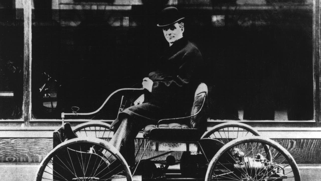 Henry Ford in his Quadricycle in New York City, 1904