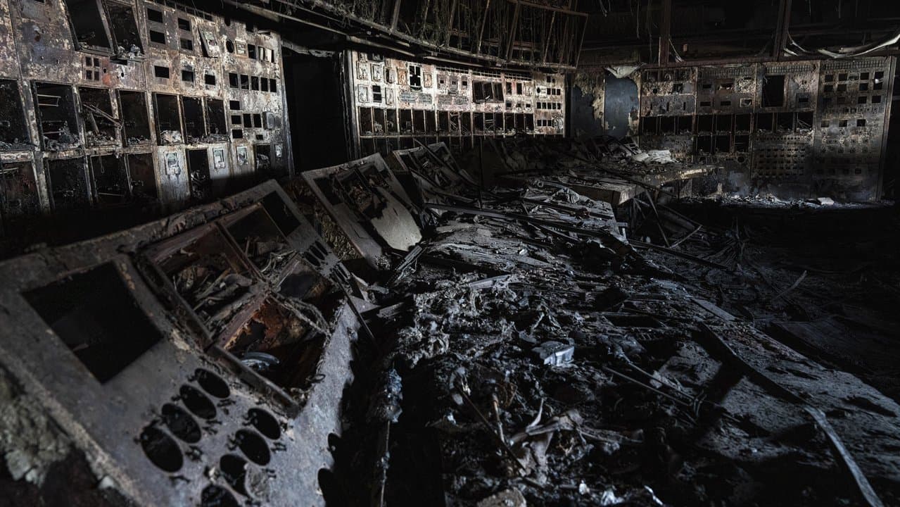 Operating room hit by a Russian missile at a power plant in Ukraine