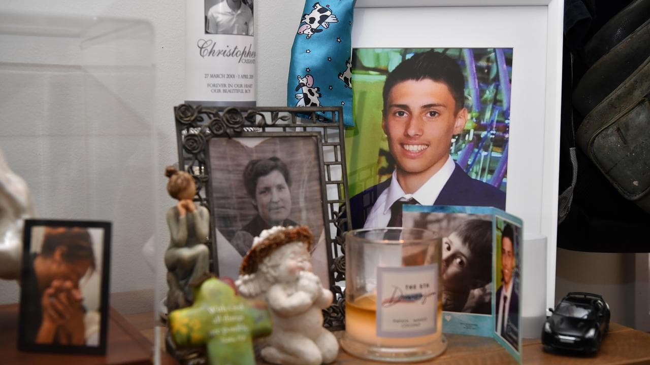 A tribute to Christopher Cassaniti at the family home