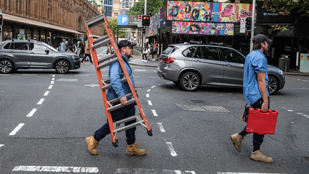 Workers seen in Sydney