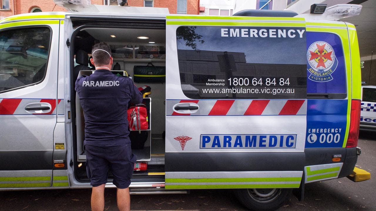 A paramedic and an ambulance (file image)