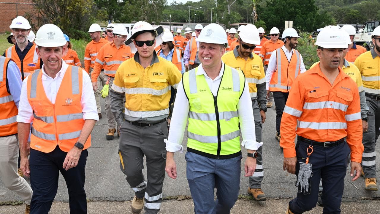 Queensland Treasurer Cameron Dick, Premier Steven Miles (file)