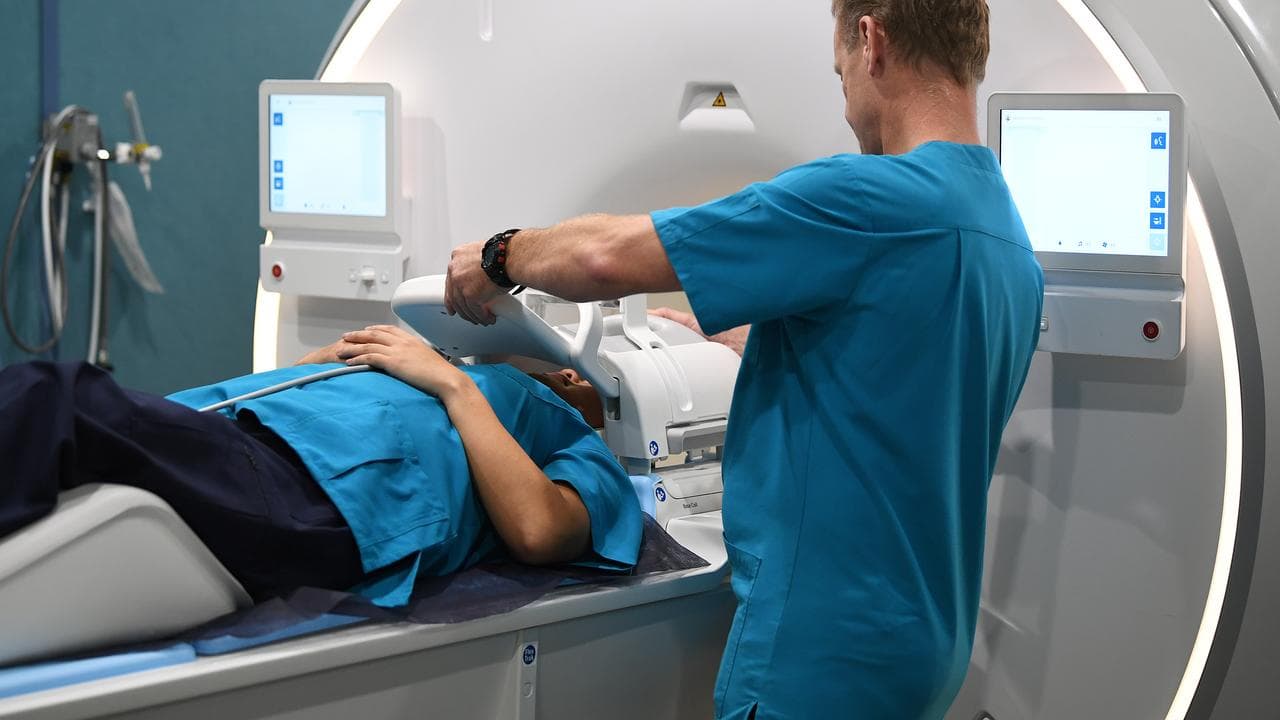 A person in an MRI machine (file image)