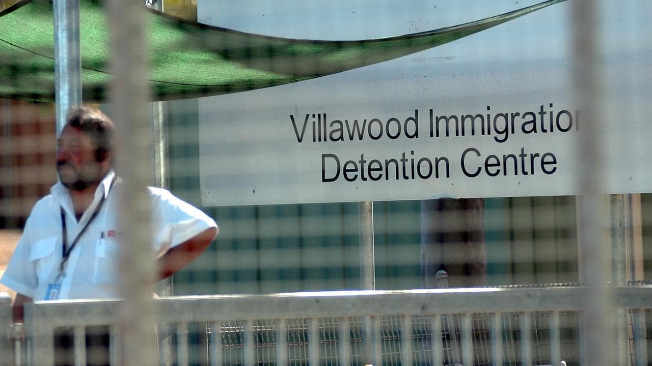 Signage at Villawood Detention Centre (file image)