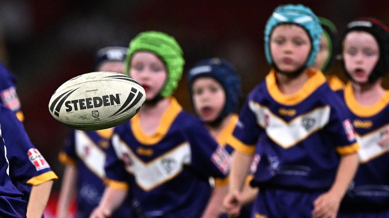 Children playing rugby league in Brisbane