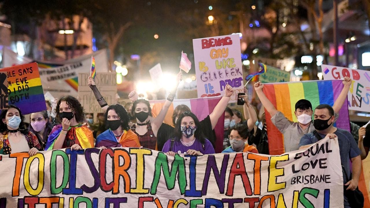 Protest against Citipointe Christian College in 2022