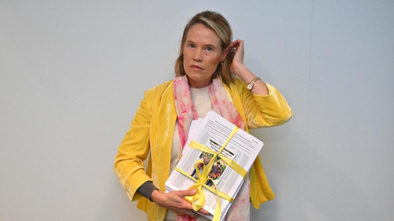 Saffrine Duggan with the petition (file image)