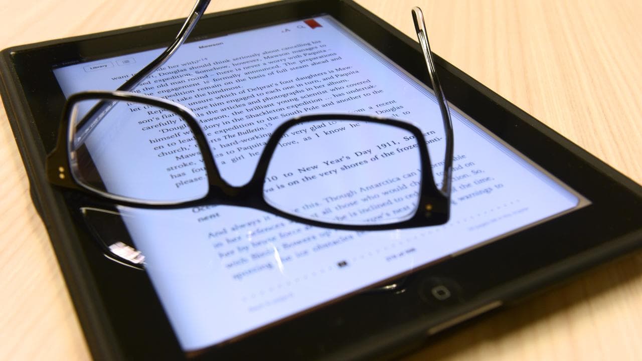 Glasses on an ipad