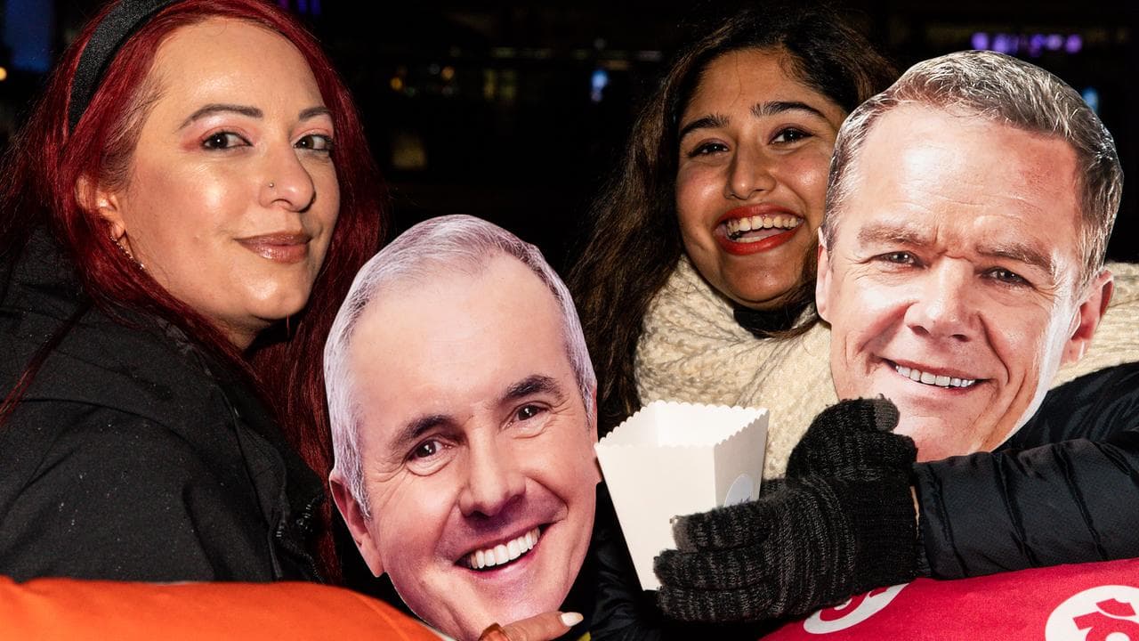 Neighbours’ fan Josephine Crawford (left) and Riya Patel