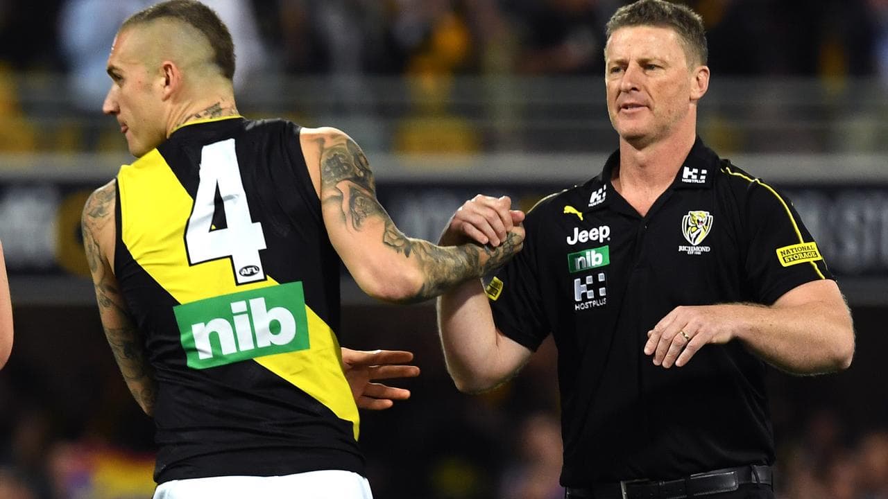 Dustin Martin and Damien Hardwick.