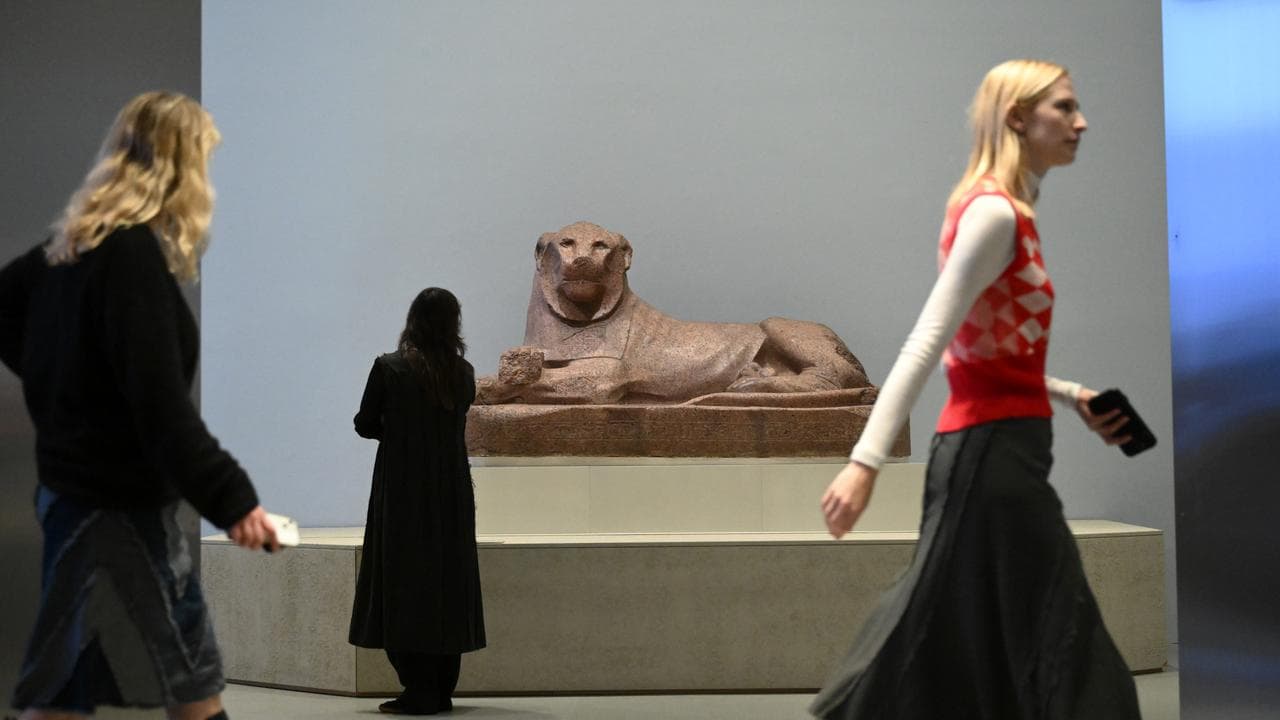 A sculpture on display