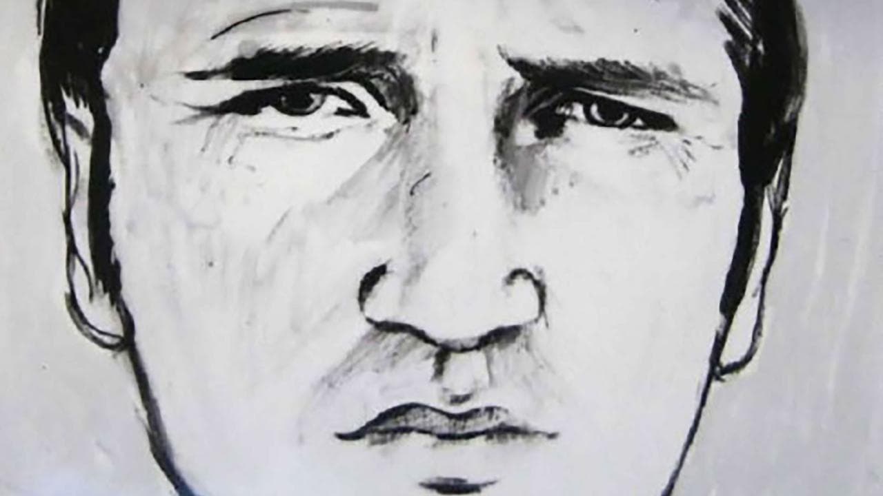 A sketch of a man seen leaving the bookshop 