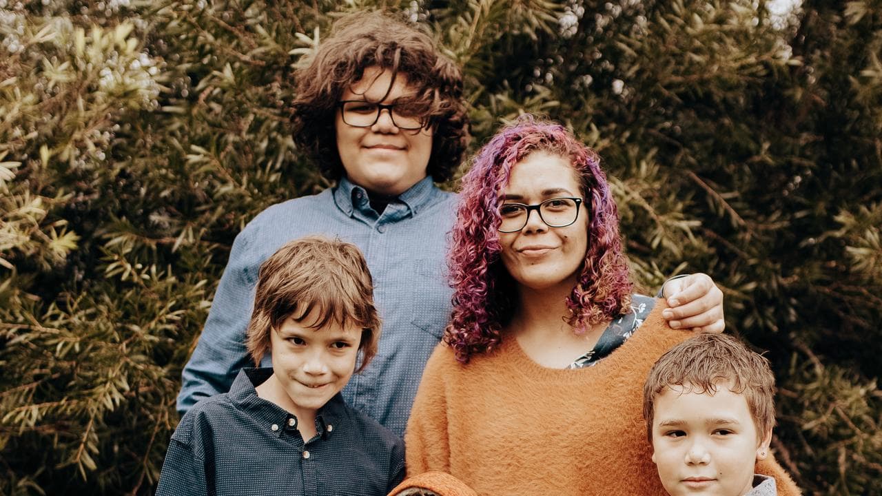 Kahlie Lockyer with her four children