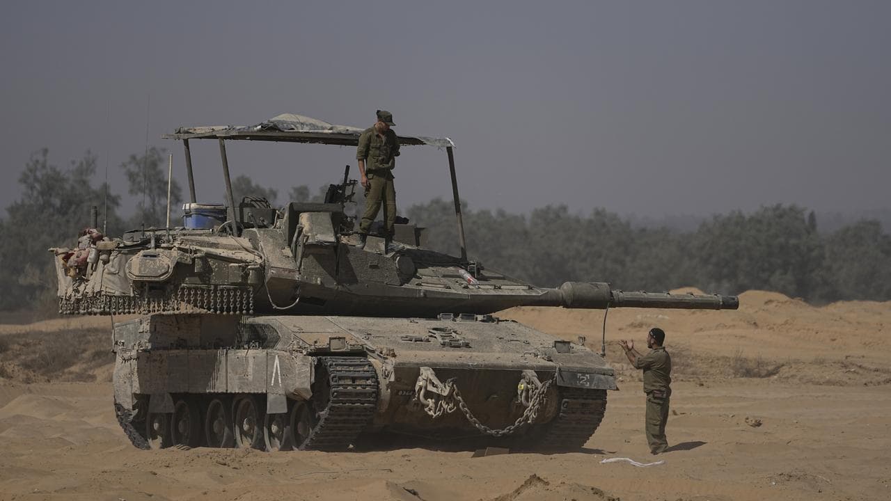 A file photo of an Israeli tank 