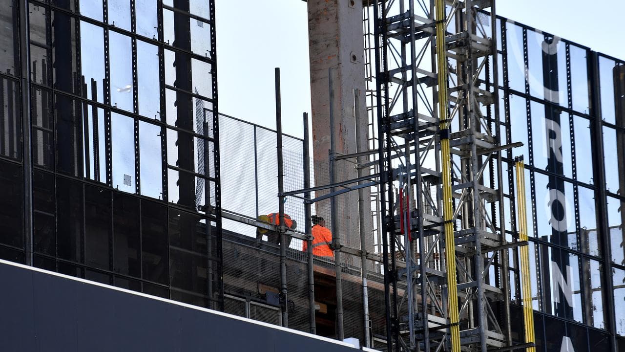 Construction workers in Sydney (file)
