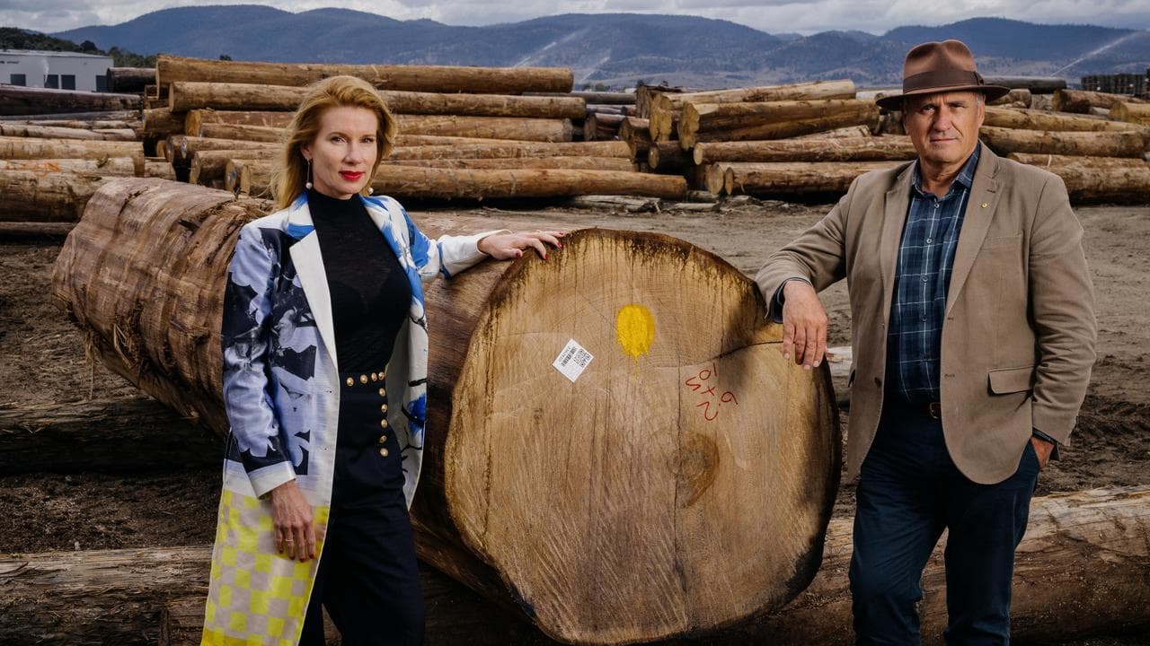 Kirsch Kaechele from MONA with economist Ken Henry