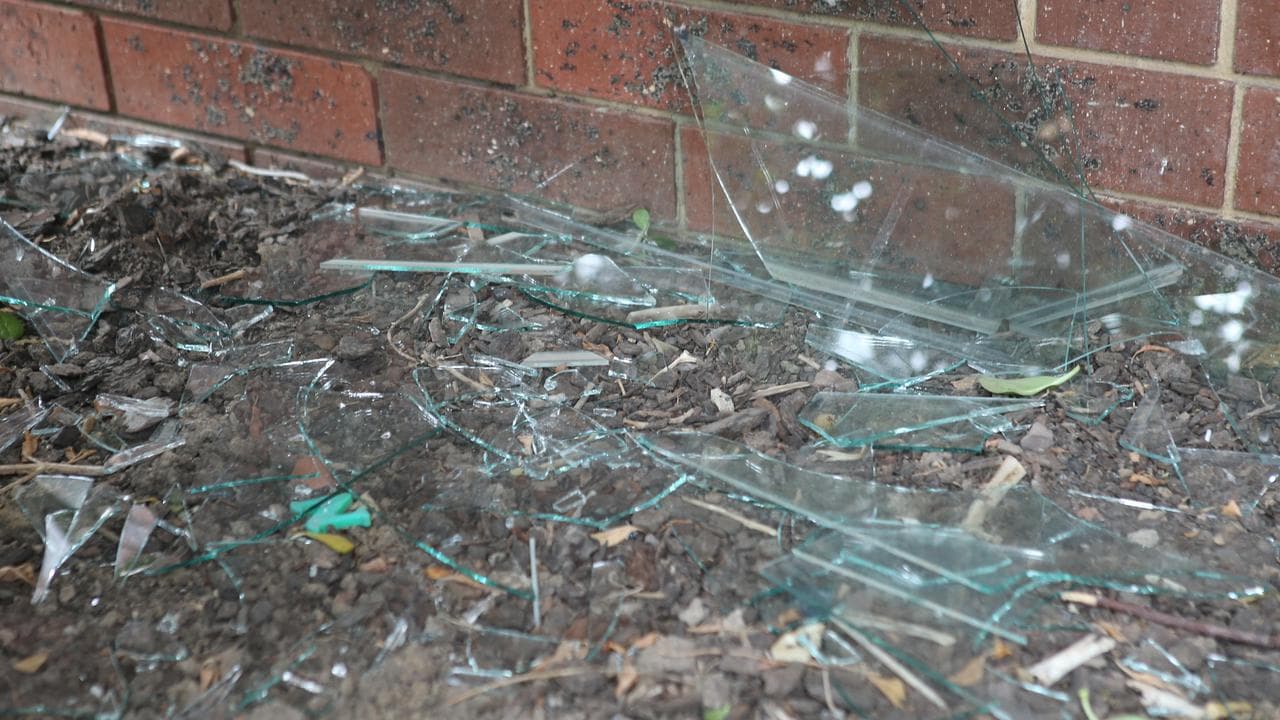 Broken glass from a window (file image)