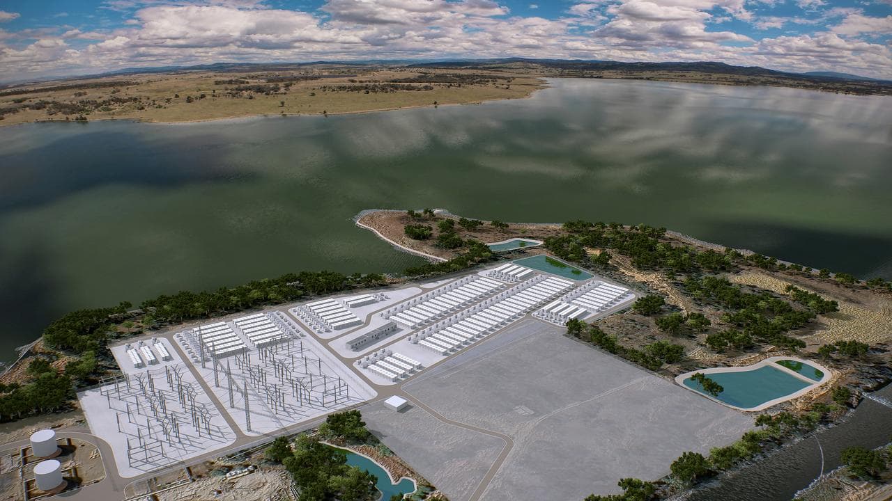 Image of plan for big battery at Liddell site