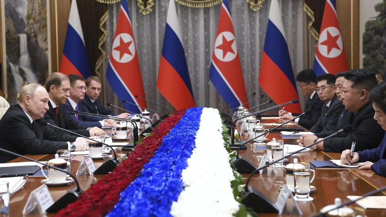 Russian President Vladimir Putin and North Korean leader Kim Jong-un