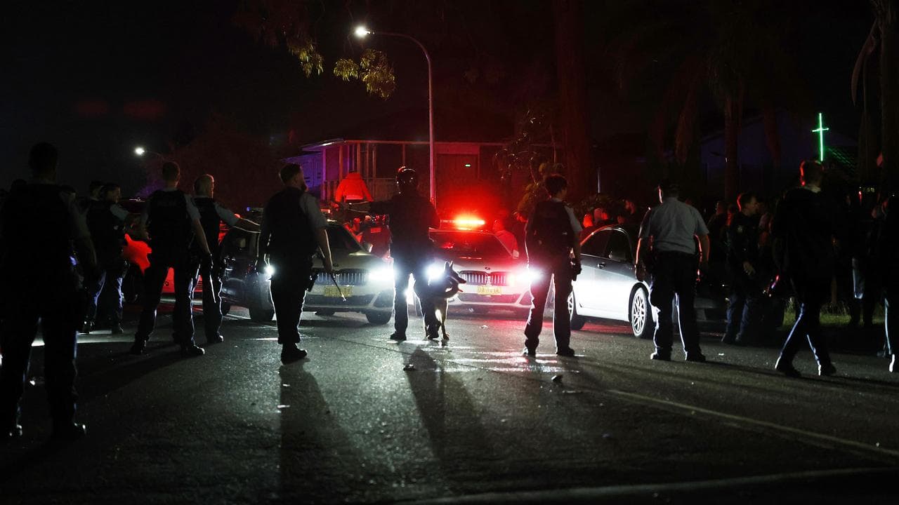 Police at the riot scene (file image)