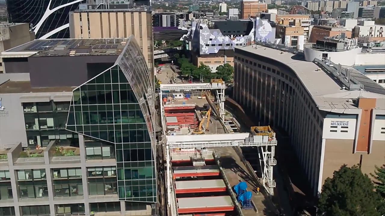 Parkville station Metro Tunnel site