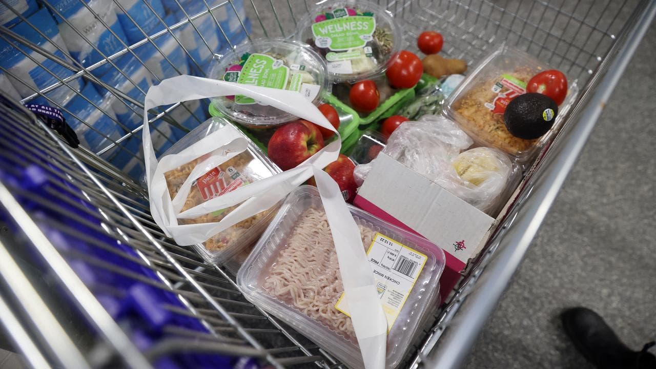 trolley of food