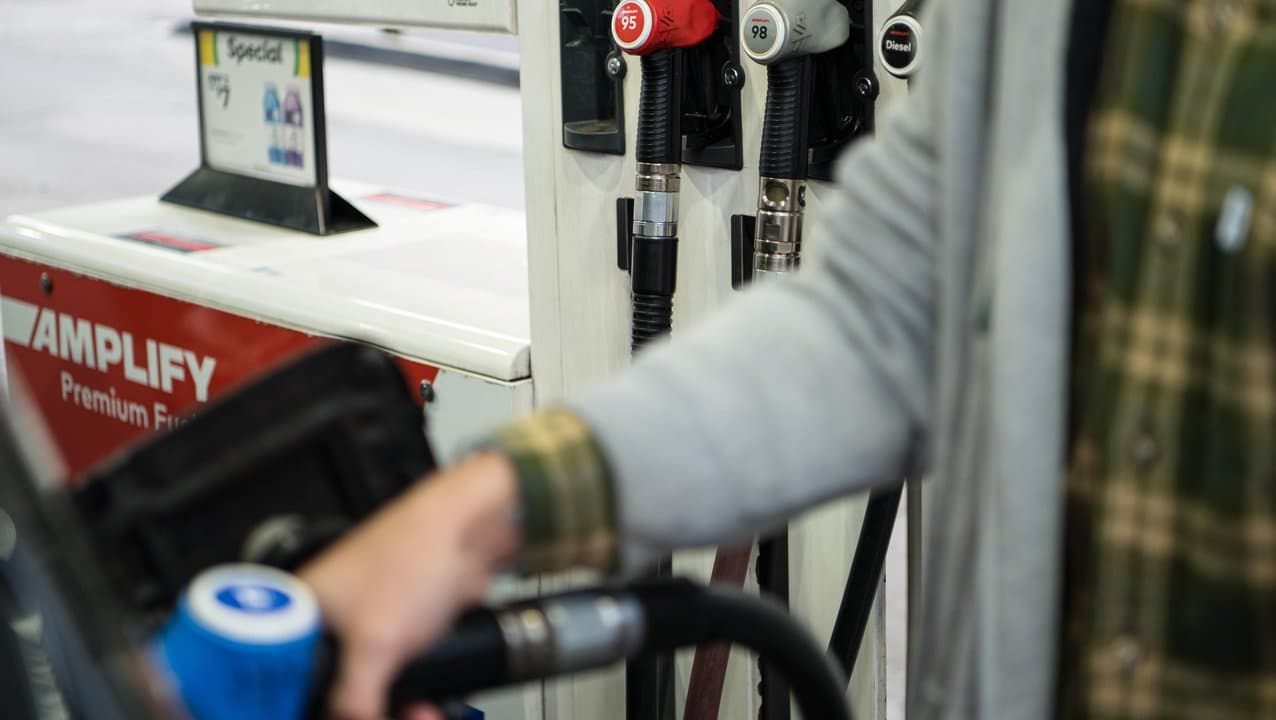 someone at petrol pump