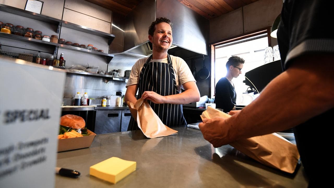 An employee at a restaurant in Brisbane (file)