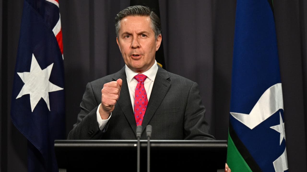 Health Minister Mark Butler at a press conference about vaping laws.