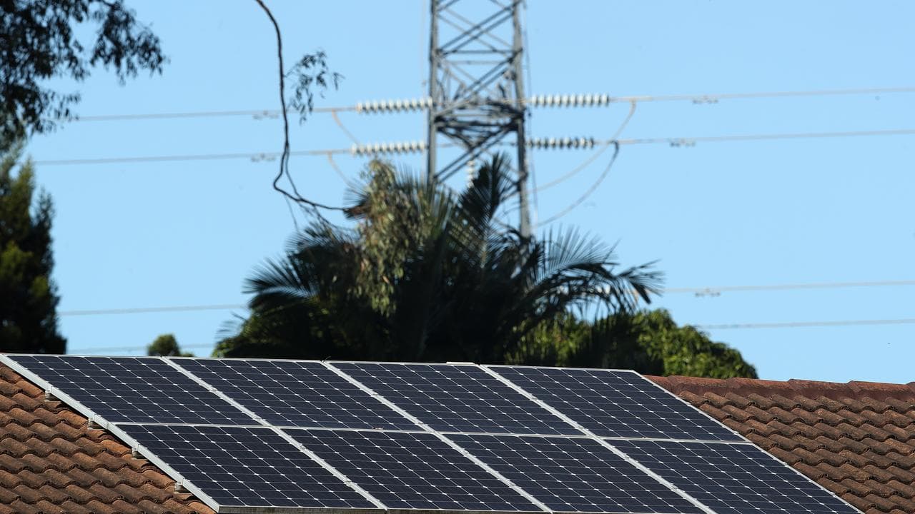 Solar panels on a roof