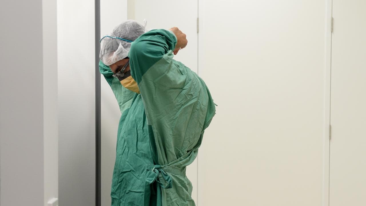 Generic photo of a surgeon preparing for theatre
