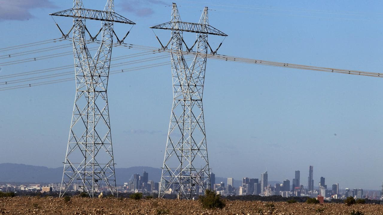 Power lines near Melbourne.