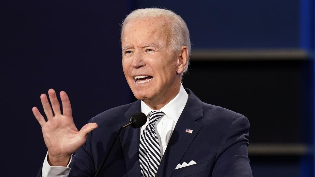 US President Joe Biden at the first 2020 debate