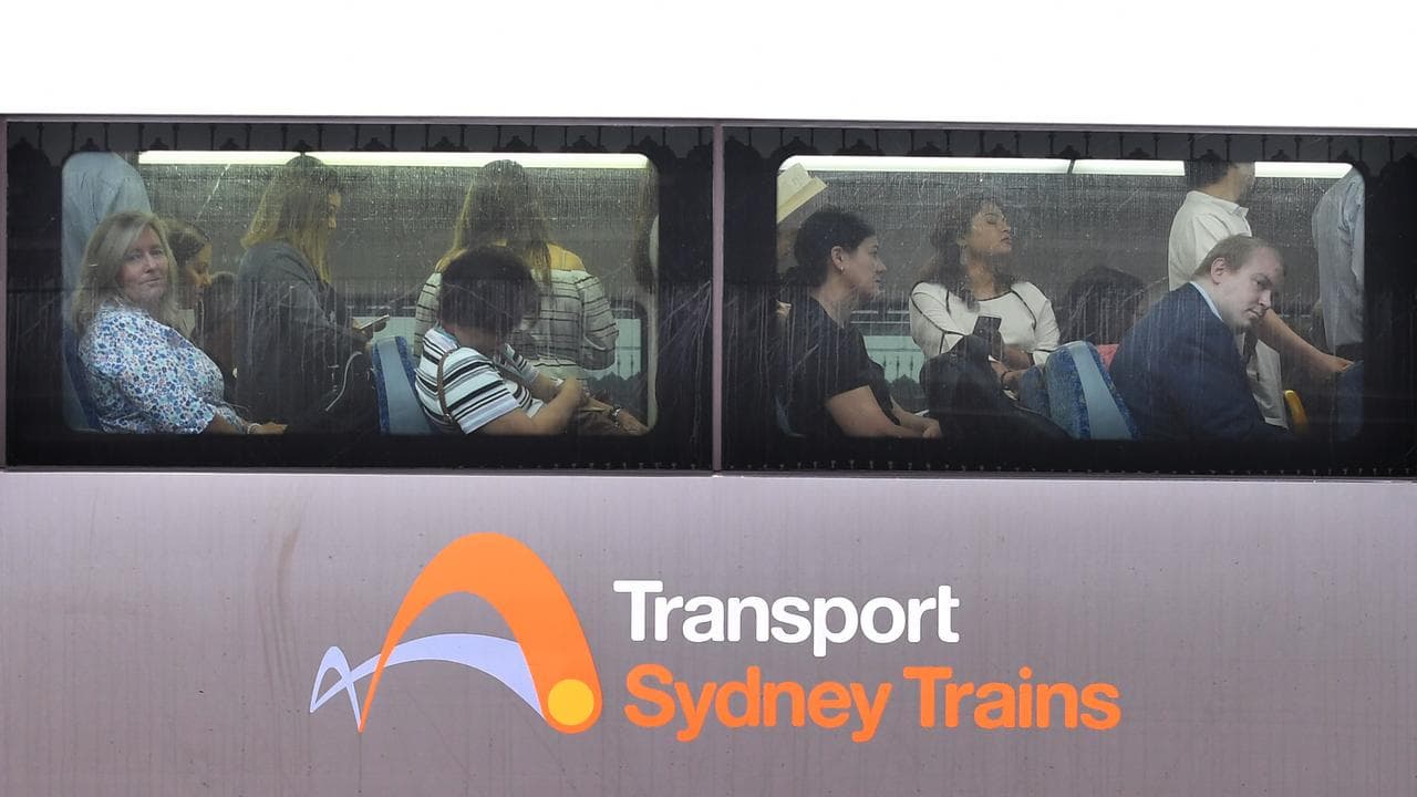 People in a Sydney Trains carriage (file image)