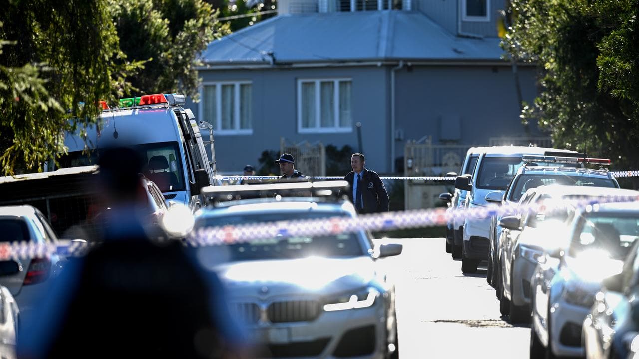 Police at the crime scene