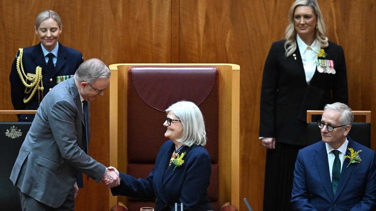 Prime Minister Anthony Albanese and new governor-general Sam Mostyn.