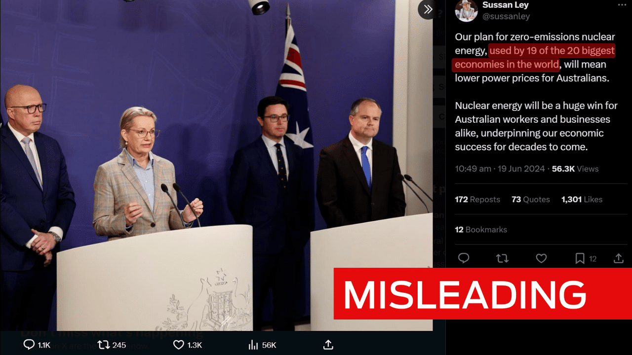 An X post by Sussan Ley