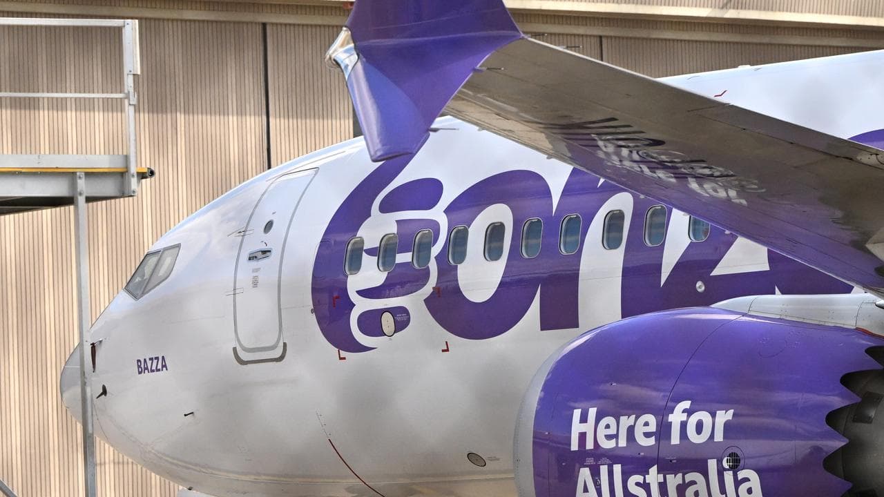 Bonza 737 MAX aircraft in Melbourne