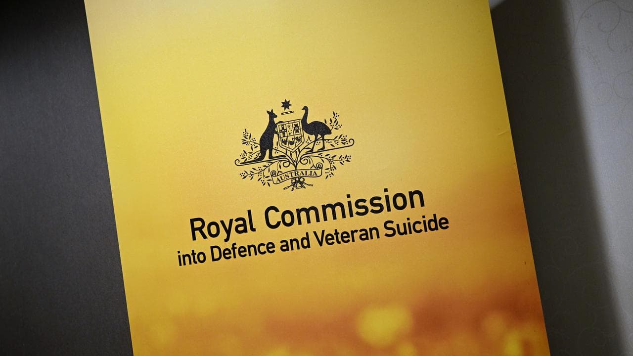 Royal Commission into Defence and Veteran Suicide signage 