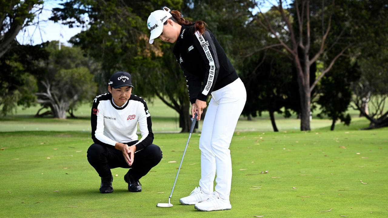 Min Woo Lee and Minjee Lee.