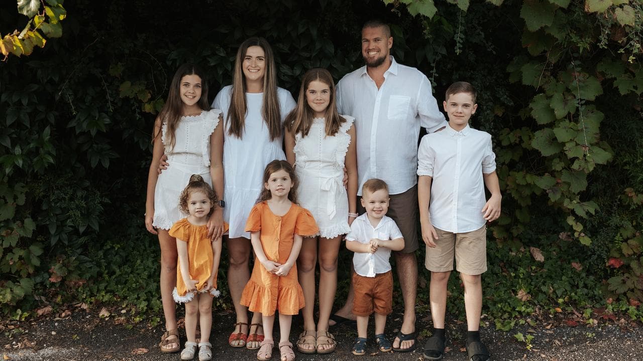 Pippa White (bottom left) with her family (file image)