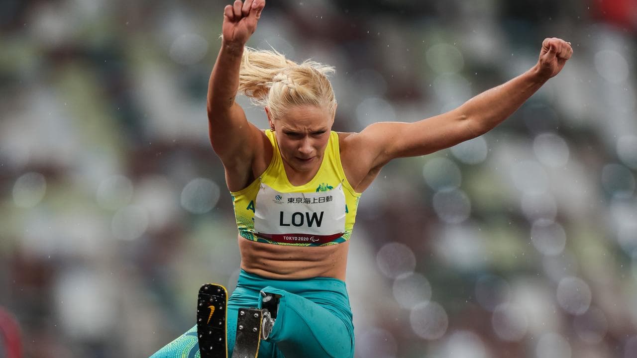 Australia' Vanessa Low takes the Gold Medal at the 2020 Games.