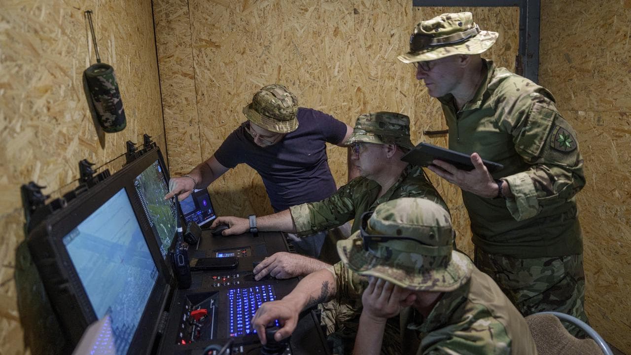 Ukrainian servicemen of the Ochi reconnaissance unit