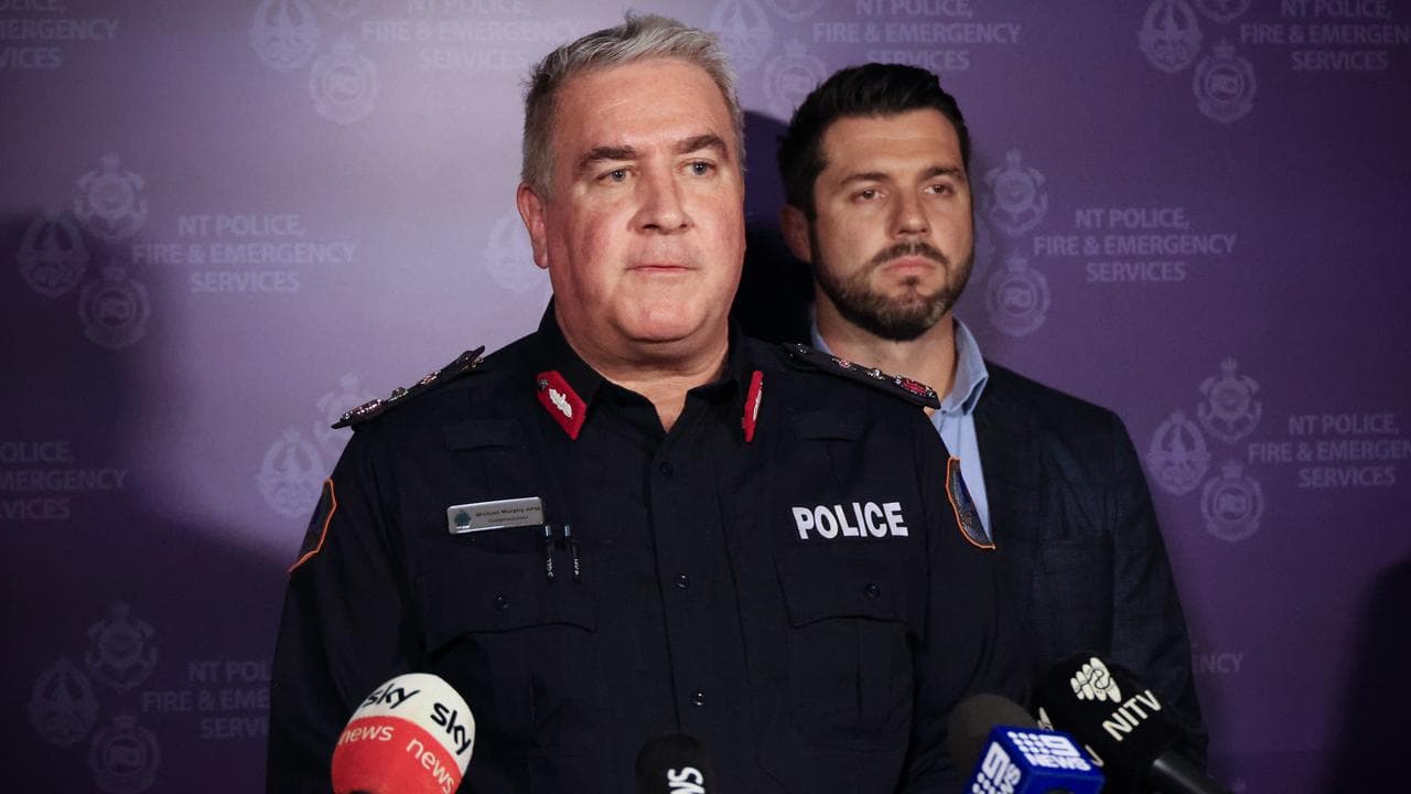 Northern Territory Police Commissioner Michael Murphy speaks to media.