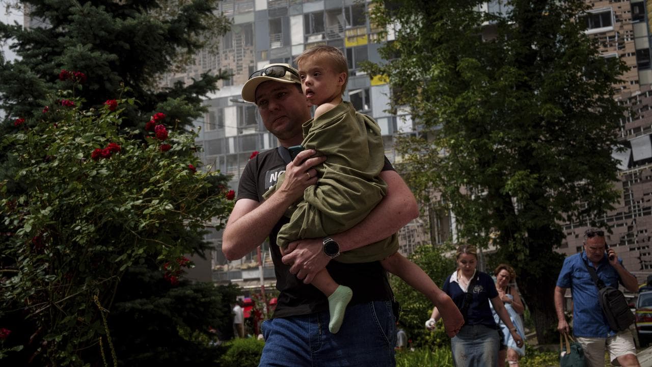 A child near the children's hospital 