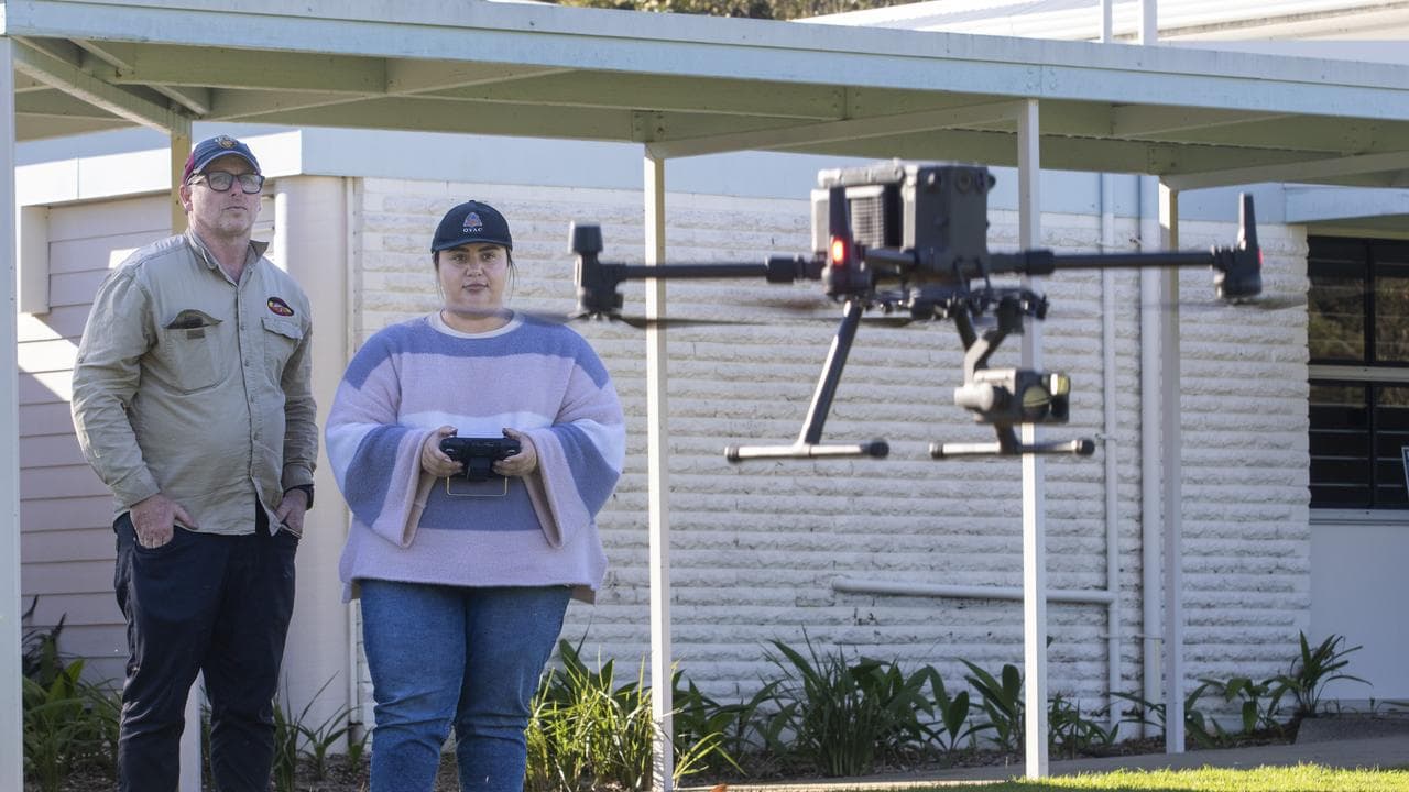 Ranger Kiah Morgan operates a drone