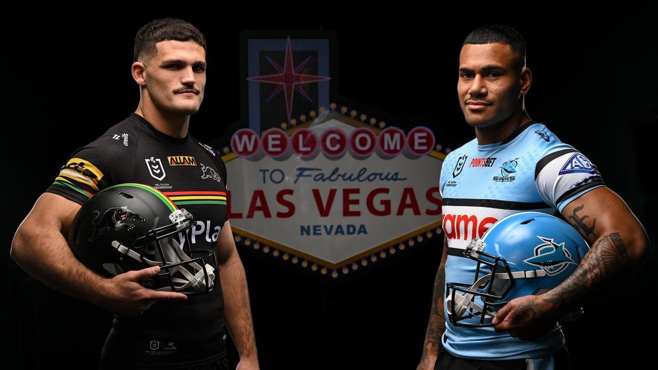 Penrith's Nathan Cleary and Cronulla's Sione Katoa.