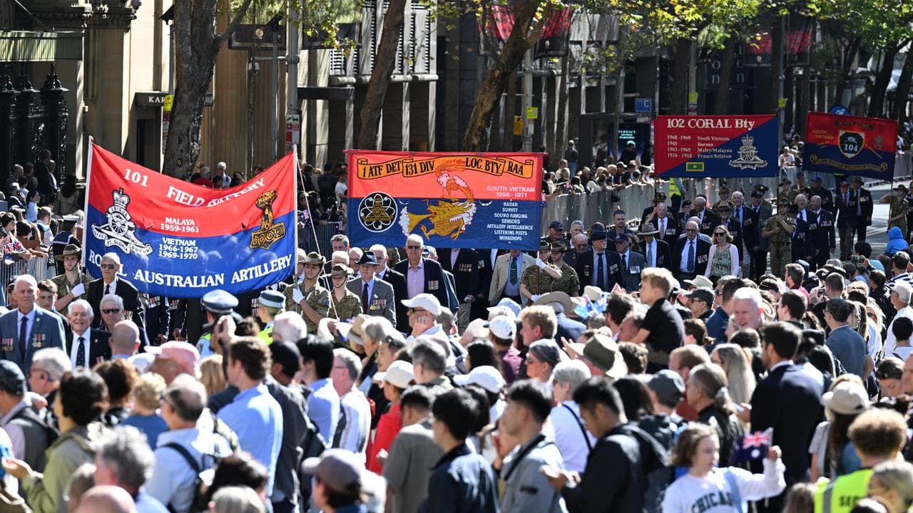 Veterans from the Vietnam war during the Anzac Day March in Sydney