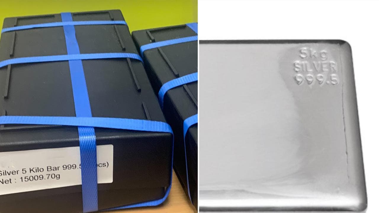 Silver bars from a consignment